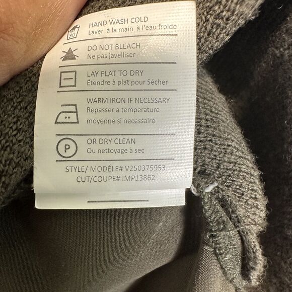 Vince Womens Long Sleeve Scoop Neck Sweatshirt Green 100% Wool Sz. Small‎ P. - Picture 9 of 10